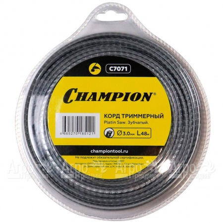 Корд триммерный Champion Platin Saw 3.0мм, 48м (зубчатый)+нож  в Ставрополе
