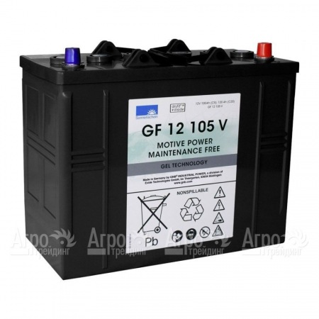 Необслуживаемый тяговый гелевый аккумулятор 12B 105 Ач GF12105V для подметальных машин Lavor  в Ставрополе