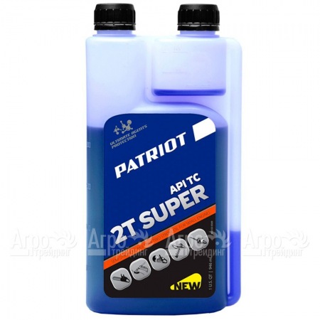 Масло полусинтетическое с дозатором Patriot Super Active 2T 0.946 л для 2-х тактных двигателей  в Ставрополе