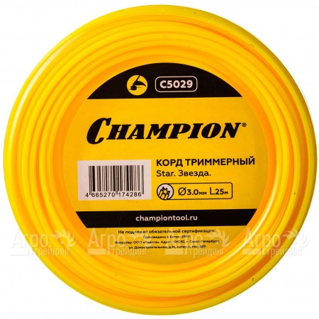 Корд триммерный Champion Star 3.0мм, 25м (звезда)  в Ставрополе