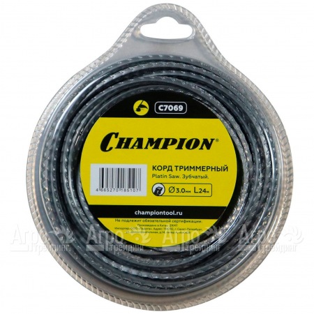Корд триммерный Champion Platin Saw 3.0мм, 24м (зубчатый)  в Ставрополе