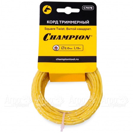 Корд триммерный Champion Square Twist 2.0мм, 15м (витой квадрат)  в Ставрополе