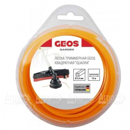 Леска триммерная квадратная GEOS by Al-Ko Quadra 2.4 мм, 15 м в блистере в Ставрополе