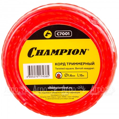 Корд триммерный Champion Twisted Square 1.6мм, 15м (витой квадрат)  в Ставрополе