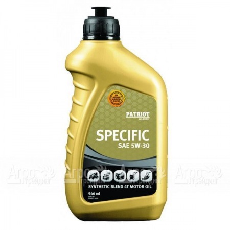 Масло Patriot Specific SAE 5W-30 946 мл для 4-х тактных двигателей в Ставрополе