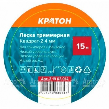 Леска триммерная Кратон Квадрат-2.4 мм в Ставрополе