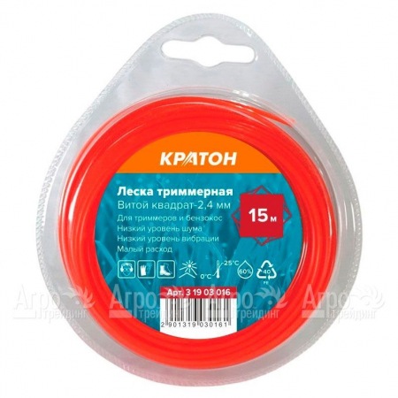Леска триммерная Кратон Витой квадрат-2.4 мм в Ставрополе