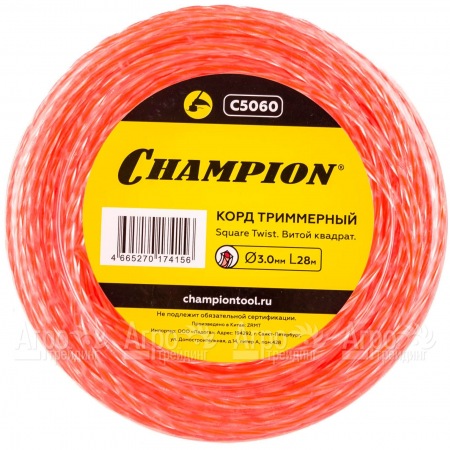 Корд триммерный Champion Square Twist Duo 3.0мм, 28м (витой квадрат)  в Ставрополе