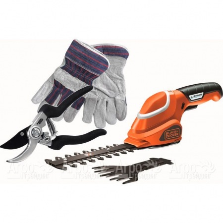 Ножницы аккумуляторные для травы Black+Decker GSL 700 KIT-QW в Ставрополе