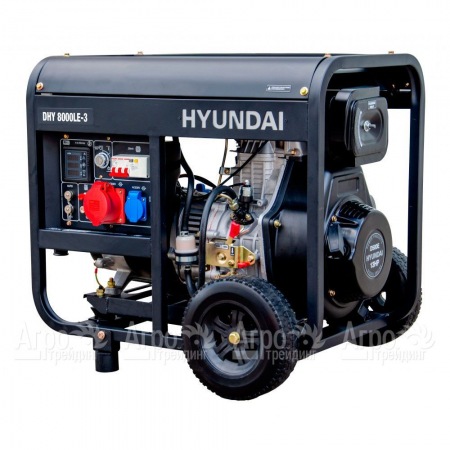 Дизельгенератор Hyundai DHY 8000LE-3 + колеса  в Ставрополе
