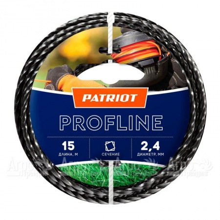Леска триммерная Patriot Profline D 2.4 мм L 15 м в Ставрополе
