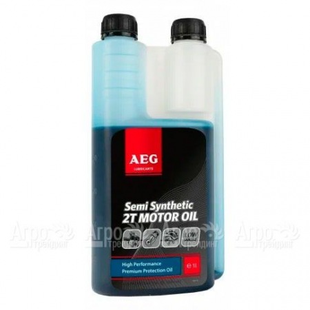 Масло п/с с дозатором AEG Semi Synthetic 2T Motor Oil API TC 1 л для 2-х тактных двигателей  в Ставрополе