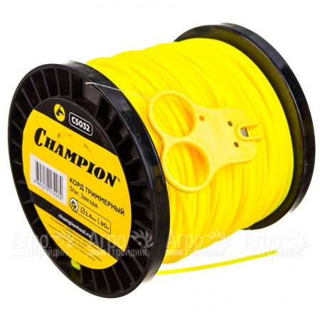 Корд триммерный Champion Star 2.4мм, 90м (звезда)+нож  в Ставрополе