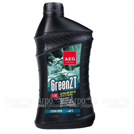 Масло синтетическое AEG Green HP 2T Motor Oil API TC 1 л для 2-х тактных двигателей  в Ставрополе