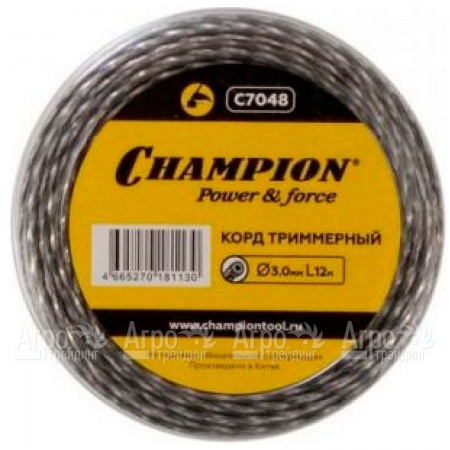 Корд триммерный Champion Tri-twist 3.0мм, 12м (витой треугольник)  в Ставрополе
